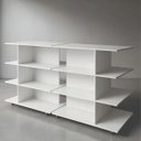 Ver imagem 1 de Gôndola Central Modular Mdf 4 Prateleiras 2m Branco