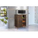 Ver imagem 1 de Balcão / Fruteira Cris Estilo Retrô com Pés em Madeira Cor Canela Rm