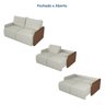 Sofá Cama Retrátil e Reclinável 3 Lugares 180cm Jequitibá CabeCasa MadeiraOriginals - 5