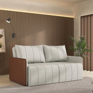 Sofá Cama Retrátil e Reclinável 3 Lugares 180cm Jequitibá Cabecasa Madeiramadeira