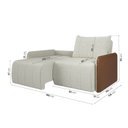 Ver imagem 4 de Sofá Cama Retrátil e Reclinável 3 Lugares 180cm Jequitibá CabeCasa MadeiraOriginals Caramelo/Bege