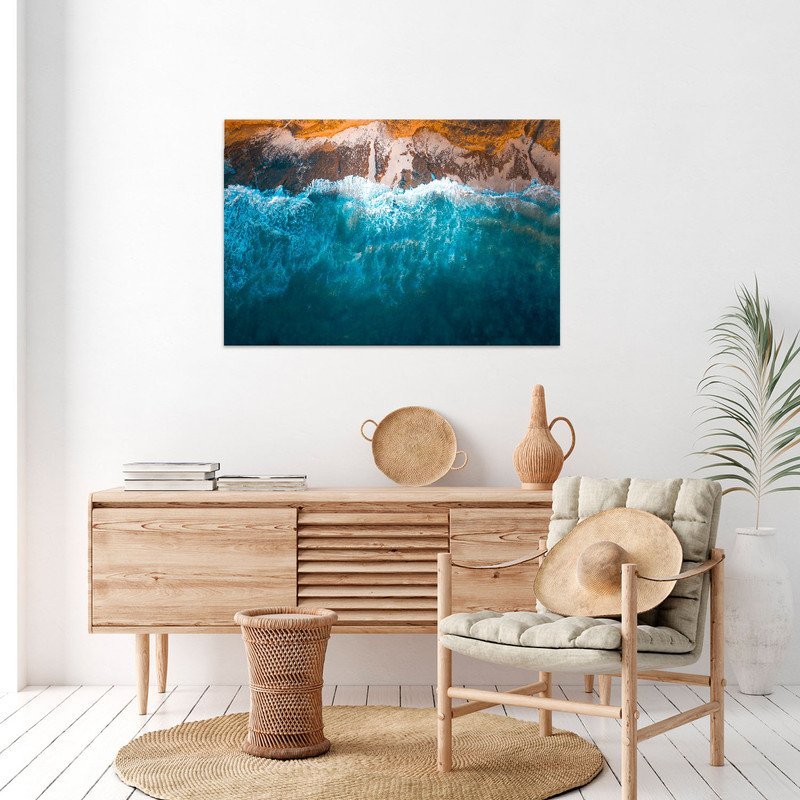 Quadro Decorativo Tela Canvas Paisagem Mar e Pedras - 120x60 Cm - 4