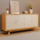 Ver imagem 2 de Aparador Buffet para Sala de Jantar 4 Portas 180cm Junia D05 Cedro Off White - Lyam Decor
