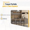 Ver imagem 3 de Kit 3 Banquetas Quadrada Junco Cappuccino para Balcão Ilha Cozinha Área Gourmet Bancada Piscina Bar