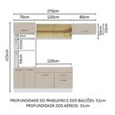 Ver imagem 4 de Armário de Cozinha Completa 270cm Branco/crema Agata Madesa 04