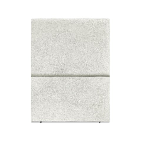 Cabeceira Estofada Solteiro Luna 90cm Boucle Cinza Claro