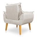 Ver imagem 3 de Kit 2 Poltronas Opala Decorativa Luxo Linho Bege Dal Poz Estofados