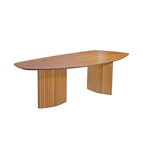 Mesa de Jantar Orgânica Ripada - Florença-2,40x1,20m - Art Salas