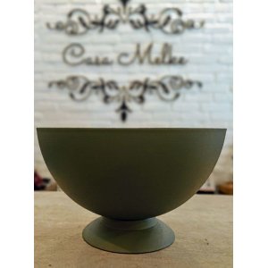 Fruteira Metal Lua Base Redonda Verde 26x26x18