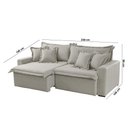 Ver imagem 2 de Sofá Montreal Veludo 2 Módulos de 90cm B25cm Meu Sofá Online B026 Veludo Prata