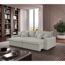 Ver imagem 1 de Sofá Montreal Veludo 2 Módulos de 90cm B25cm Meu Sofá Online B026 Veludo Prata