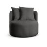 Poltrona Moon Zurc Decor Linho Preto 102 - 1