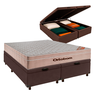 Cama Box Bau + Colchão Queen Molas Ensacadas Airtech Ortobom - 1