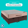 Cama Box Bau + Colchão Queen Molas Ensacadas Airtech Ortobom - 4