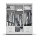 Ver imagem 3 de Guarda-Roupa De Casal 6 Portas Branco Primacy Batrol