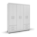Ver imagem 2 de Guarda-Roupa De Casal 6 Portas Branco Primacy Batrol