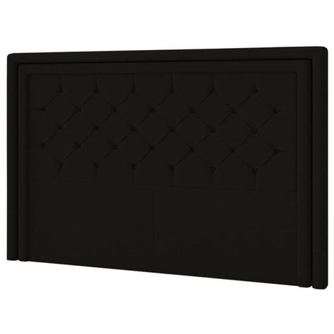 Cabeceira Box Solteiro Padova 90 Cm Tca 944 - Veludo Preto