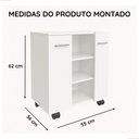 Ver imagem 3 de Gabinete Premium Jm3 Móveis Retrô para Banheiro Organizador Branco