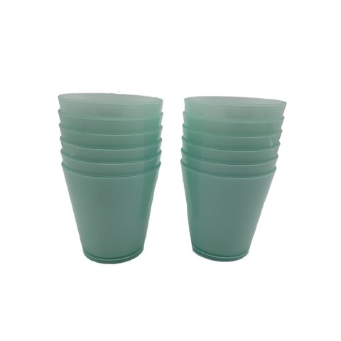 10 Copos Bicolores Cozinha Suco Conjunto de Copos Verde com Branco Dehaus Azul