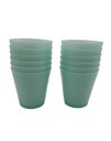 Ver imagem 1 de 10 Copos Bicolores Cozinha Suco Conjunto de Copos Verde com Branco Dehaus Azul