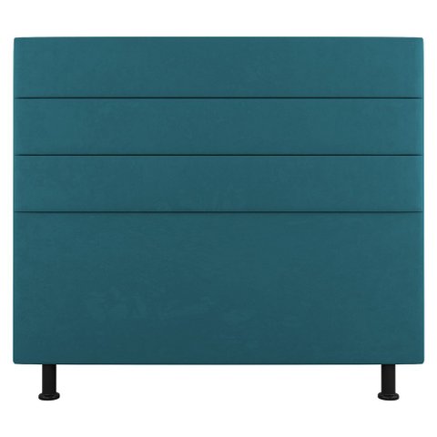 Cabeceira Cama Box Casal King Size Malik 195cm Suede Turquesa - Abmaza