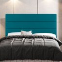 Ver imagem 2 de Cabeceira Cama Box Casal King Size Malik 195cm Suede Turquesa - Abmaza