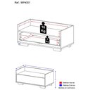 Ver imagem 4 de Mesa de Cabeceira 80cm com Pés Quadrados Multimóveis Preta/Natural