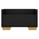 Ver imagem 6 de Mesa de Cabeceira 80cm com Pés Quadrados Multimóveis Preta/Natural