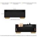 Ver imagem 3 de Mesa de Cabeceira 80cm com Pés Quadrados Multimóveis Preta/Natural