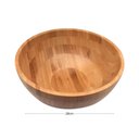 Ver imagem 3 de Jogo 6 Saladeiras de Bambu Natural 28cm Bowl Fundo Circular