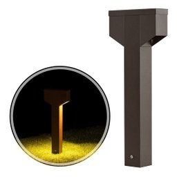 Poste Balizador Luminária Jardim 2 Focos Marrom P/ Gu10 MR11 ST2767 - 1