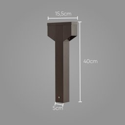 Poste Balizador Luminária Jardim 2 Focos Marrom P/ Gu10 MR11 ST2767 - 2