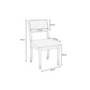 Ver imagem 2 de Kit 2 Cadeiras Sala Jantar Lola 2cmm004ca Madeira Maciça 2 Un Carvalho/linho Cinza/tela Bege -