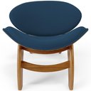 Ver imagem 5 de Kit 4 Poltronas Decorativa Orgânica Sala Living Kadosh L02 Suede Azul Marinho