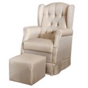 Ver imagem 6 de Poltrona de Amamentação com Balanço e Puff Livi em Linho Bege- Larbelle