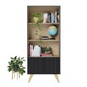 Ver imagem 2 de Estante de Livros Link com 2 Portas e 3 Prateleiras Taurani Nobre Colibri Moveis