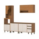 Ver imagem 2 de Cozinha Completa Venaly 11 Portas 2 Gavetas com Vidro Reflecta Cinamomo/Off White - Henn