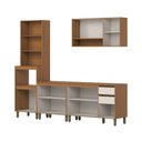 Ver imagem 3 de Cozinha Completa Venaly 11 Portas 2 Gavetas com Vidro Reflecta Cinamomo/Off White - Henn
