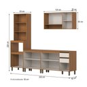 Ver imagem 4 de Cozinha Completa Venaly 11 Portas 2 Gavetas com Vidro Reflecta Cinamomo/Off White - Henn