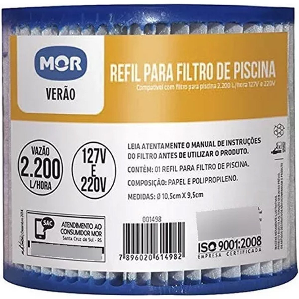 Refil para Filtro Bomba de Piscina Bivolt Vazao 2200l/h Mor - 9