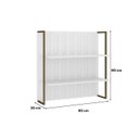 Ver imagem 2 de Prateleira Parede Industrial 80cm em Aço com Painel Ripado Cor:branco
