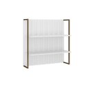 Ver imagem 1 de Prateleira Parede Industrial 80cm em Aço com Painel Ripado Cor:branco