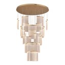 Ver imagem 1 de Lustre Pendente Astraled Starlit Pl-9852 Dourado Led Bivolt Dourado Pl-9852