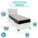 Ver imagem 3 de Kit Cabeceira + Cama Box Bau + Colchão Solteiro D33 Iso100 Ortobom
