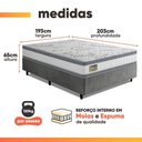 Ver imagem 5 de Cama Box King Desmontável Double Face D33 Molas Ensacadas Branco e Cinza Hellen Estofados e Colchõ