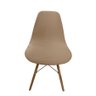 Kit 6 Capa de Cadeira Charles Eames Eiffel Pé Palito Malha Lisa:avelã Bege - 3