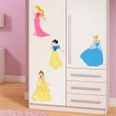 Ver imagem 1 de Adesivo de Parede Infantil Princesas-Medio 115 x 48 cm