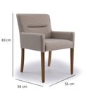 Ver imagem 2 de Poltrona para Sala de Estar Linho Pés Madeira Angel