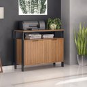 Ver imagem 3 de Armário para Escritório Industrial 89cm 2 Portas Montana/Preto 3010