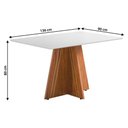 Ver imagem 3 de Mesa de Jantar 4 Lugares Multimóveis CR50246 Cinamomo-Off White